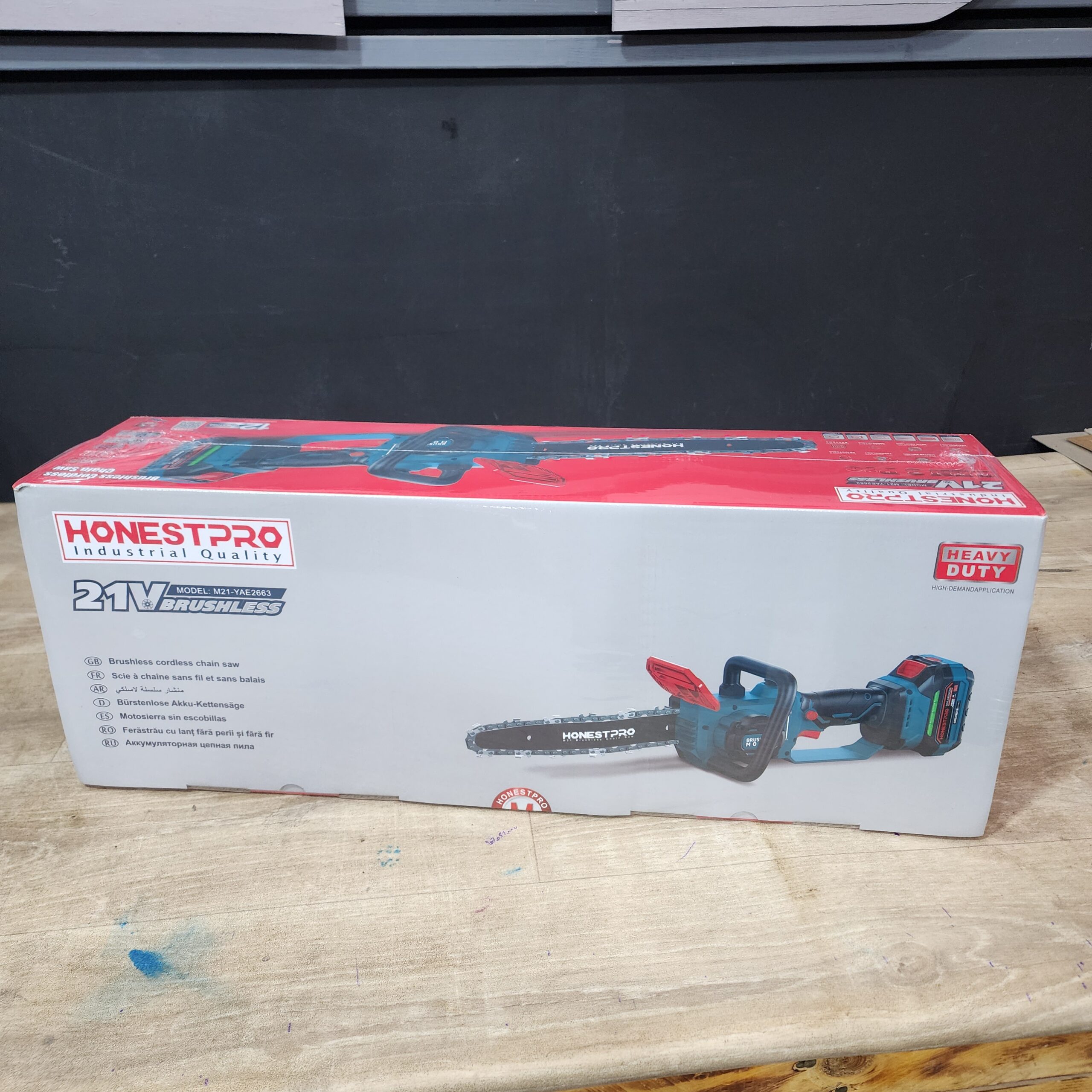 Scie à chaîne sans f4il et sans balais 21v HONESTPRO YAE2663 - Image 3