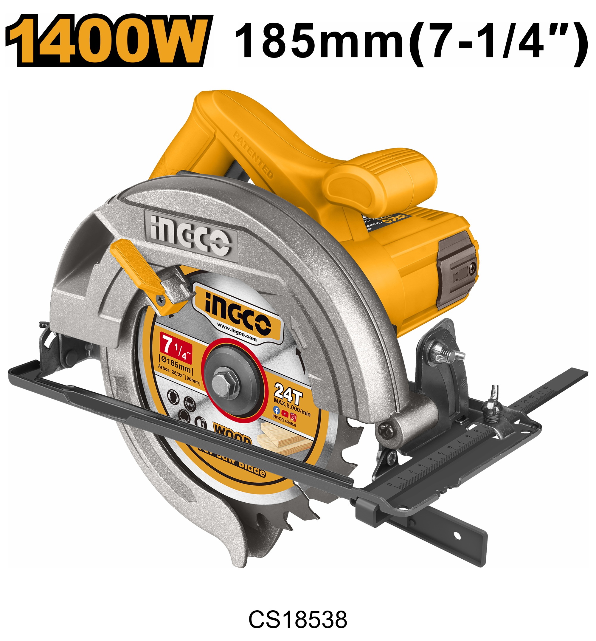 SCIE CIRCULAIRE INGCO 1400W CS18538 ingco