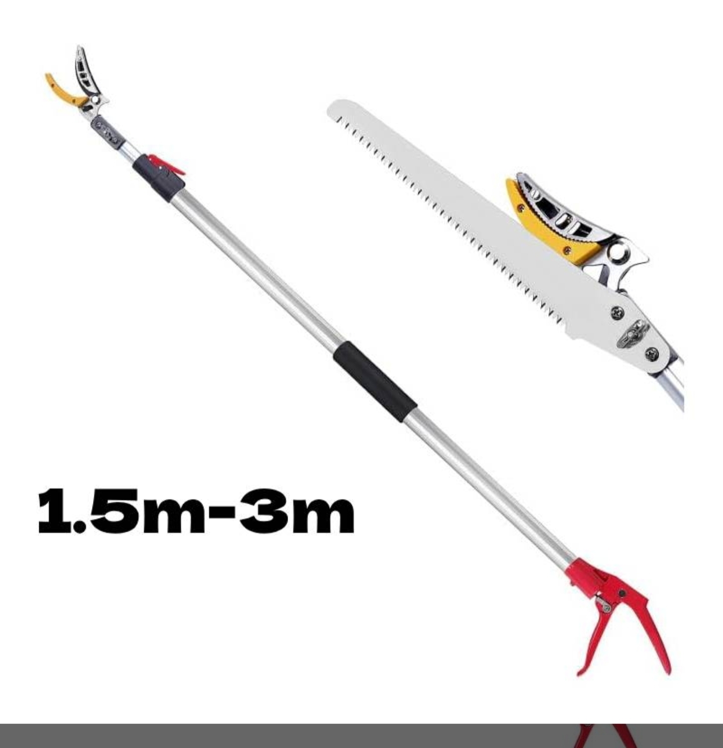 Sécateur a manche long extensible avec scie 3m - Image 3