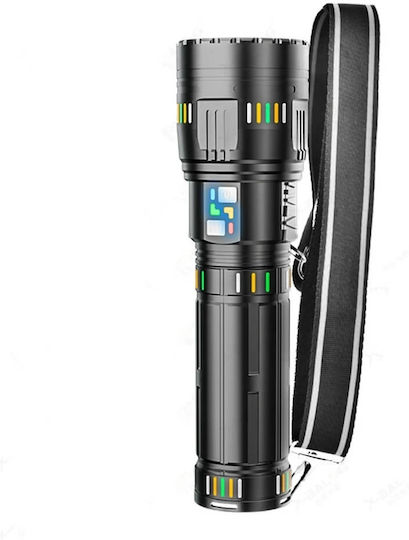 ⁦Lampe torche LED rechargeable X-Balog600, luminosité maximale de 40 000 lm, noire⁩ - الصورة ⁦7⁩