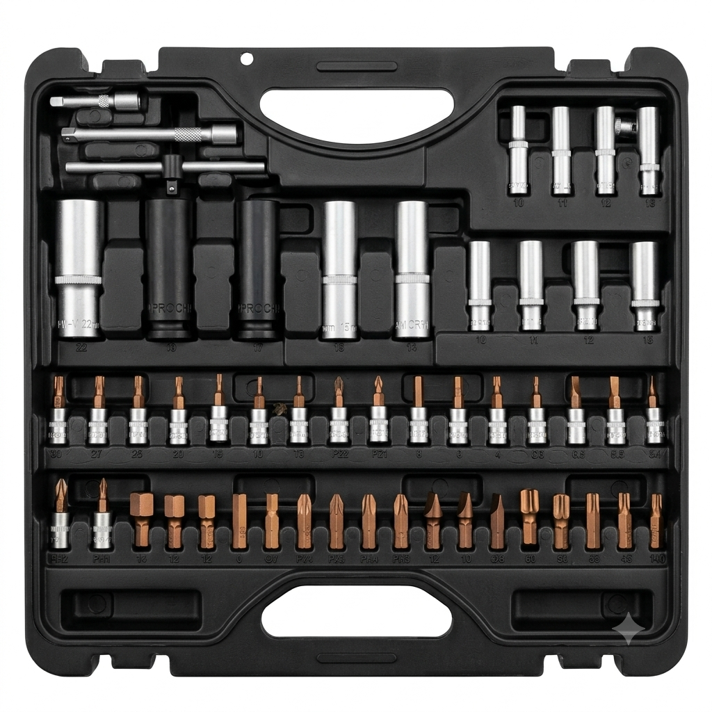 Coffret a douilles et accessoires 108 pieces BEETRO TC0760 - الصورة 3