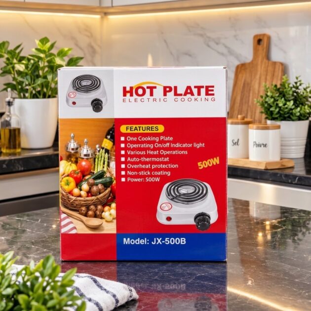 Plaque Électrique de Cuisson Mono Foyer 500W JX-500B