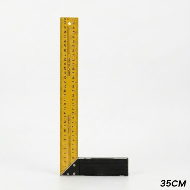 Équerre en L 35 cm avec lame en acier trempé et manche en aluminium STARCLE ST-9062