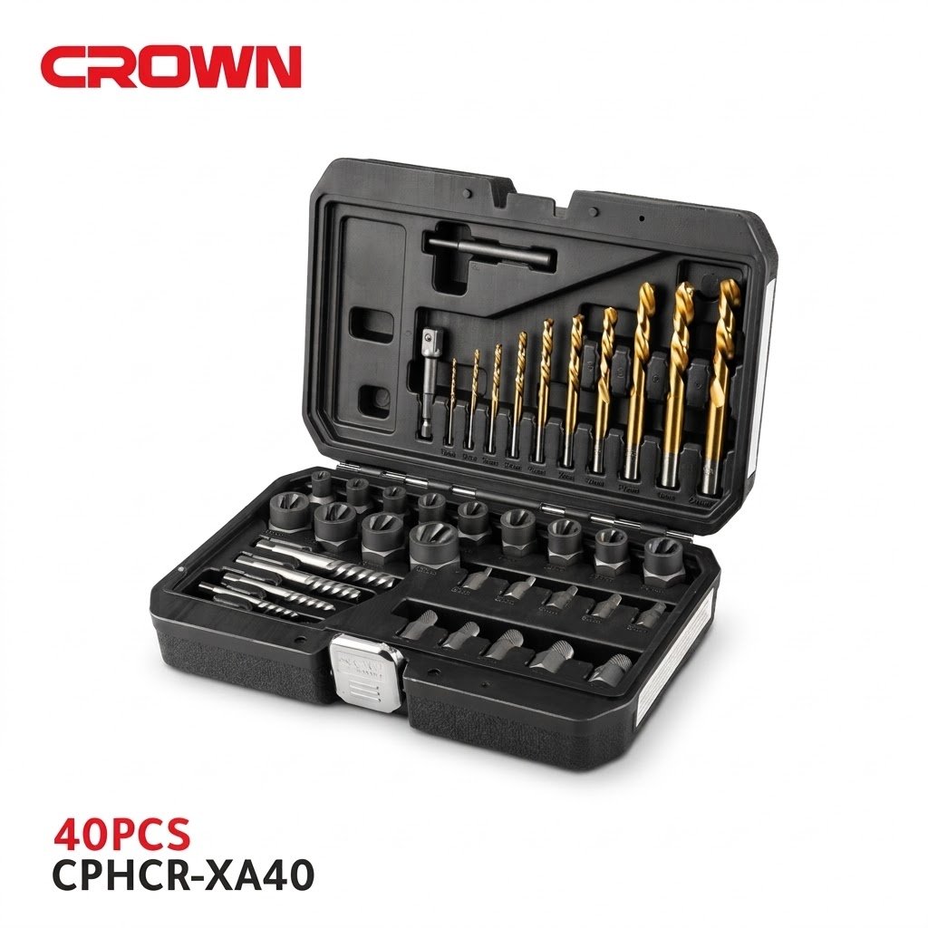 Kit de réparation de vis, boulons et écrous endommagés 40pcs CROWN CPHCR-XA40
