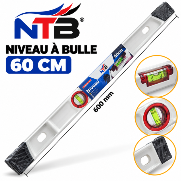 Niveau à bulle en aluminium 600 mm NTB R1010079