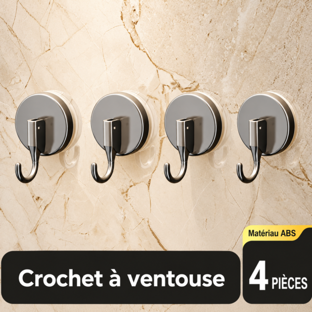 Crochet a ventouse 4 pieces