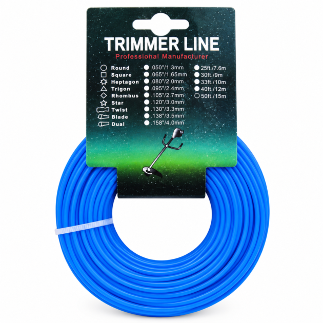 Fil de coupe pour débroussailleuse de 15 metres 3.0mm bleu CALIPSO W-030
