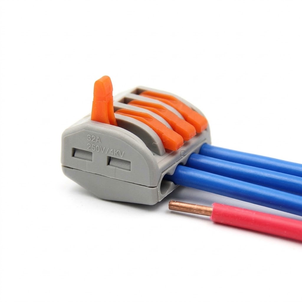 Lots de 10 Pcs Connecteurs électriques rapide 4pins 32A 0,08-2,5mm Certification CQC PCT-214-10P - الصورة 3