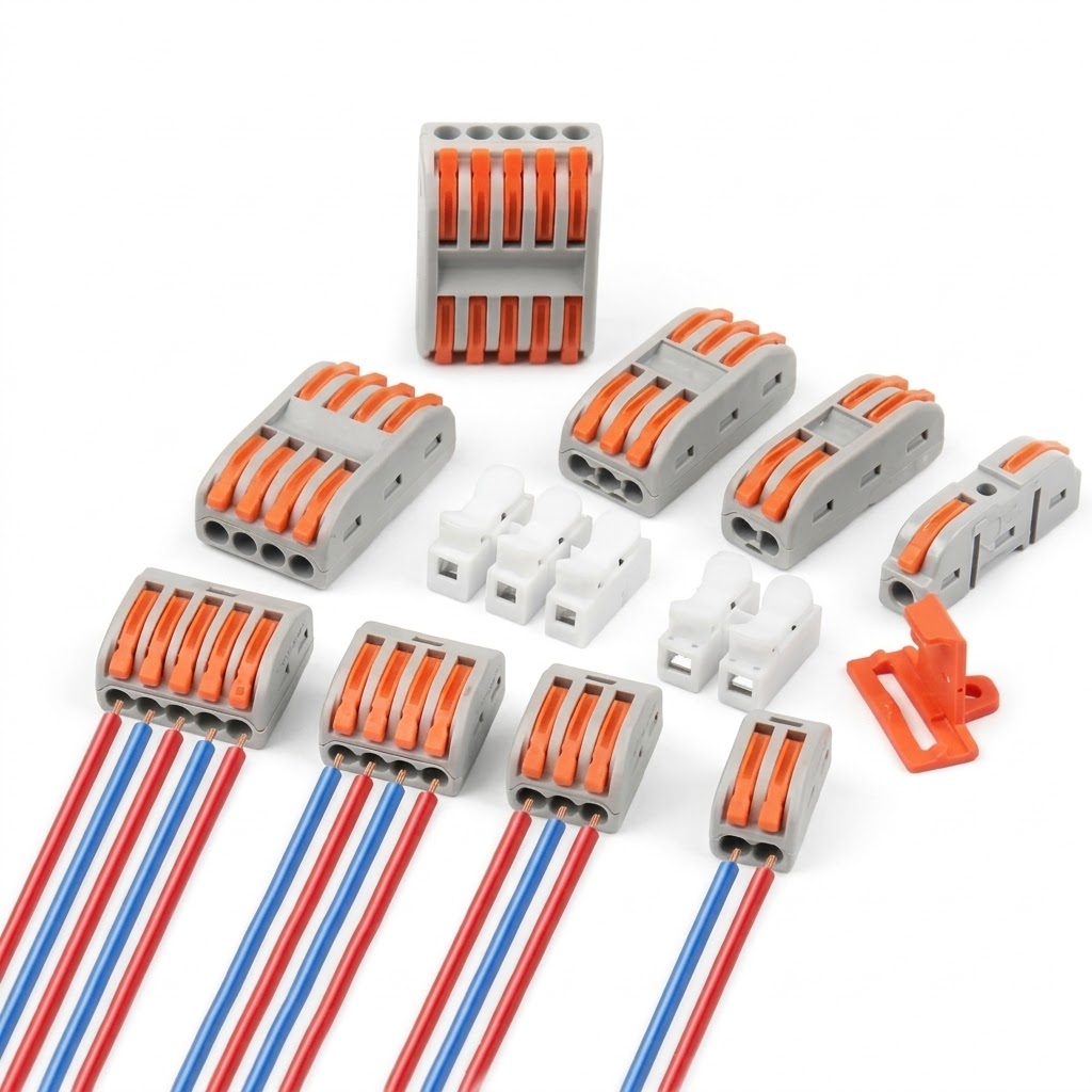 Lots de 10 Pcs Connecteurs électriques rapide 4pins 32A 0,08-2,5mm Certification CQC PCT-214-10P - الصورة 2